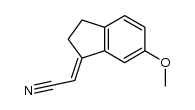 2-(2,3-二氢-6-甲氧基-1H-茚-1-亚基)乙腈 结构式