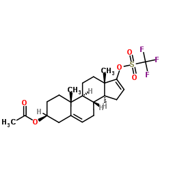 (3β)-雄甾-5,16-二烯-3,17-二醇 3-乙酸酯 17-(三氟甲烷磺酸酯) 结构式