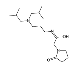 1-Pyrrolidineacetamide, N-[3-[bis(2-methylpropyl)amino]propyl]-2-oxo- 结构式