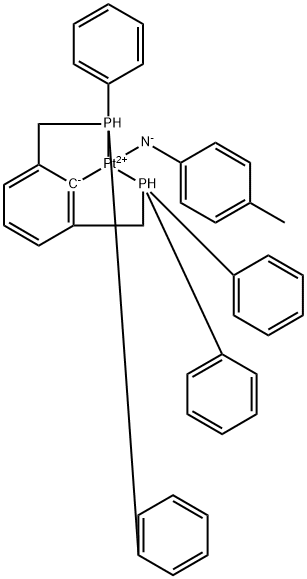 [2,6-双[(二苯基膦-κP)甲基]苯基-κC](4-甲基苯氨基)合铂, (SP-4-1)- 结构式