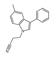 5-甲基-3-苯基-1H-吲哚-1-丙腈 结构式