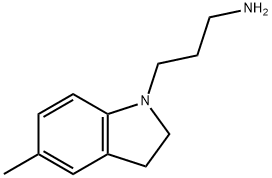 3-(5-甲基吲哚啉-1-基)丙-1-胺 结构式