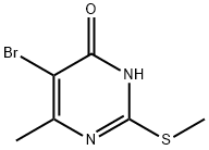 2-(甲硫基)-5-溴-6-甲基嘧啶-4(3H)-酮 结构式