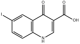 4-羟基-6-碘喹啉-3-羧酸 结构式