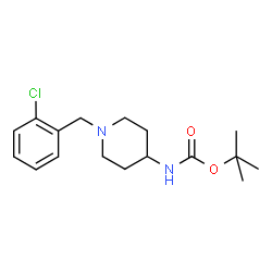 1-(2-氯苄基)哌啶-4-基氨基甲酸叔丁酯 结构式