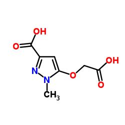 5-(羧基甲氧基)-1-甲基-1H-吡唑-3-羧酸 结构式