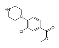 3-氯-4-哌嗪苯甲酸甲酯 结构式