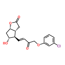 (3AR,4R,5R,6AS)-4-[(1E)-4-(3-氯苯氧基)-3-氧代-1-丁烯-1-基]六氢-5-羟基-2H-环戊并[B]呋喃-2-酮 结构式