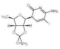 5'-脱氧-2',3'-O-异亚丙基-5-氟-D-胞啶 结构式