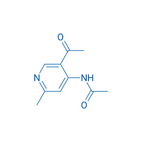 N-(5-乙酰基-2-甲基吡啶-4-基)乙酰胺 结构式