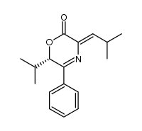 2H-1,4-Oxazin-2-one, 3,6-dihydro-6-(1-methylethyl)-3-(2-methylpropylidene)-5-phenyl-, (3Z,6S)- 结构式