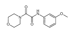 N-(3-甲氧基苯基)-2-(4-吗啉基)-2-氧代乙酰胺 结构式
