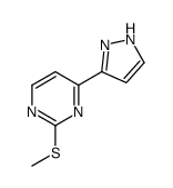 2-(甲硫基)-4-(1H-吡唑-3-基)嘧啶 结构式