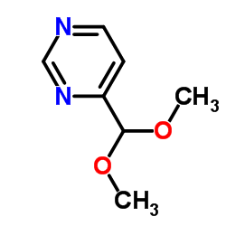 4-(二甲氧甲基)嘧啶 结构式