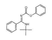 Carbamic acid, N-[[(1,1-dimethylethyl)imino]phenylmethyl]-, phenyl ester 结构式