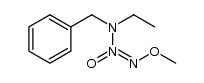 1-三氮烯,3-乙基-1-甲氧基-3-(苯甲基)-,2-氧化物 结构式