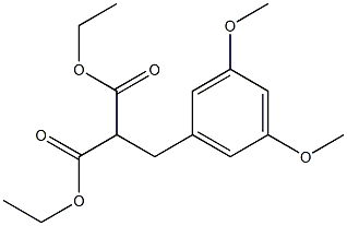 二乙基2-(3,5-二甲氧基苄基)丙二酸酯 结构式