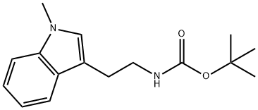 N-Boc-2-(1-甲基-3-吲哚基)乙胺 结构式