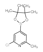 2-氯-6-甲基吡啶-4-硼酸频哪醇酯 结构式