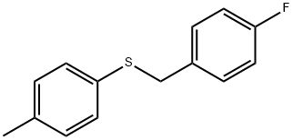 1-Fluoro-4-[[(4-methylphenyl)thio]methyl]benzene 结构式