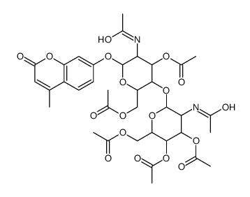 4-甲基伞形酮基β-D-壳二糖过乙酸盐 结构式