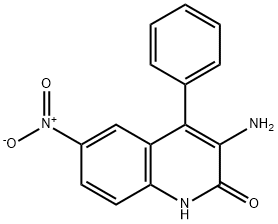 3-氨基-6-硝基-4-苯基-1H-喹啉-2-酮 结构式