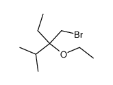 3-(溴甲基)-3-乙氧基-2-甲基戊烷 结构式