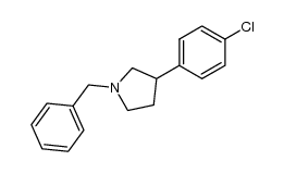 1-苄基-3-(4-氯苯基)吡咯烷 结构式