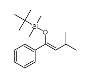 [(1Z)-1-[[(1,1-Dimethylethyl)dimethylsilyl]oxy]-3-methyl-1-buten-1-yl]benzene 结构式