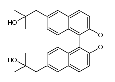 2,2'-二羟基-α6,α6,α6',α6'-四甲基-[1,1'-联萘]-6,6'-二乙醇 结构式