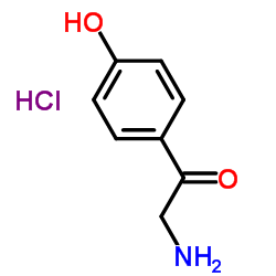 2-氨基-1-(4-羟基苯基)乙-1-酮盐酸盐 结构式