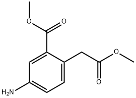 5-氨基-2-(2-甲氧基-2-氧代乙基)苯甲酸甲酯 结构式