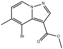 4-溴-5-甲基吡唑并[1,5-a]吡啶-3-羧酸甲酯 结构式