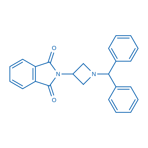 2-[1-[二(苯基)甲基]-3-氮杂环丁烷基]异吲哚啉-1,3-二酮 结构式