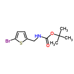 N-[(5-溴-2-噻吩基)甲基]氨基甲酸叔丁酯 结构式