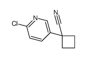 1-(6-氯-3-吡啶)环丁烷甲腈 结构式