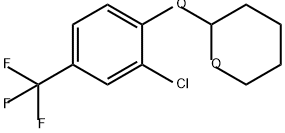 2-(2-chloro-4-(trifluoromethyl)phenoxy)tetrahydro-2H-pyran 结构式