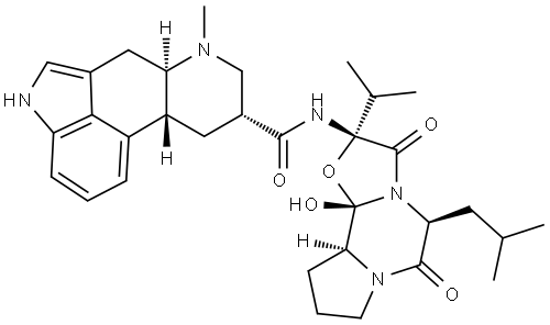 二氢-α-麦角隐亭 结构式