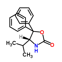 (R)-4-异丙基-5,5-二苯基-2-恶唑烷酮 结构式