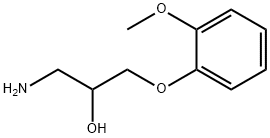 1-氨基-3-(2-甲氧基苯氧基)丙-2-醇 结构式