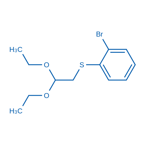 (2-溴苯基)(2,2-二乙氧基乙基)硫烷 结构式
