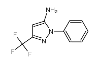 2-苯基-5-三氟甲基-2H-吡唑-3-胺 结构式