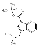 1-Boc-3-[(二甲氨基)甲基]-7-氮杂吲哚 结构式