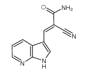 2-氰基-3-(1H-吡咯并[2,3-B]吡啶-3-基)-2-丙烯酰胺 结构式