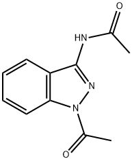 N-(1-乙酰基-1H-吲唑-3-基)乙酰胺 结构式