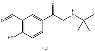 5-叔丁胺乙酰基-2-羟基苯甲醛盐酸盐 结构式