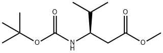 (R)-甲基3-((叔丁氧羰基)氨基)-4-甲基戊酸甲酯 结构式