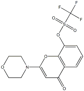 三氟甲磺酸 2-吗啉-4-基-4-氧代-4H-色烯-8-基酯 结构式