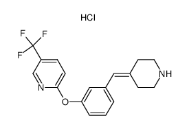 2-[3-(4-哌啶亚基甲基)苯氧基]-5-(三氟甲基)吡啶盐酸盐 结构式