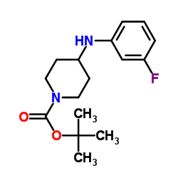 4-((3-氟苯基)氨基)哌啶-1-羧酸叔丁酯 结构式